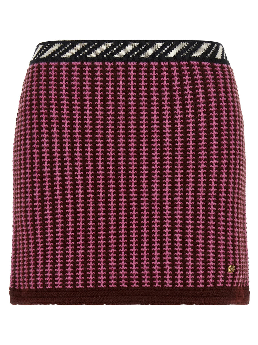 Multicolor Virgin Wool Long Skirt