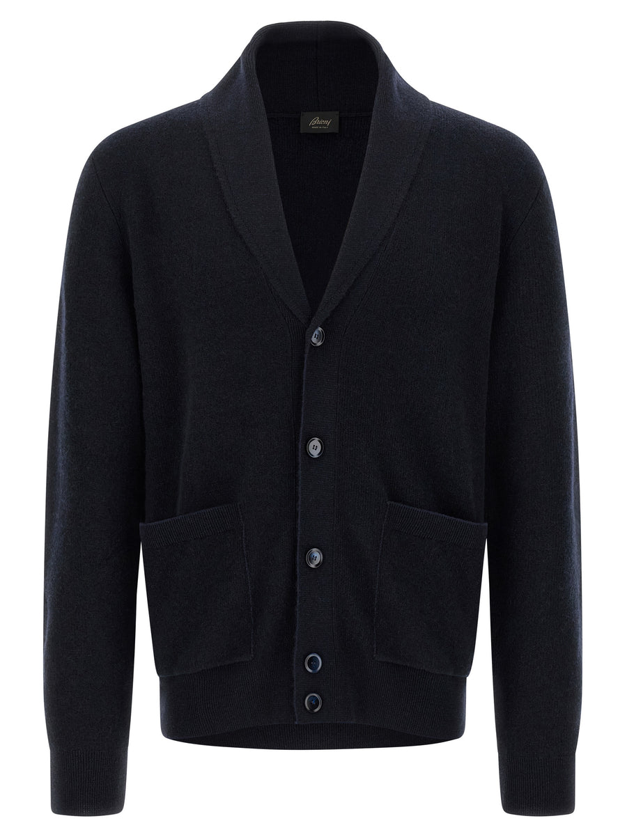 Blue Cashmere Cardigan Clothing