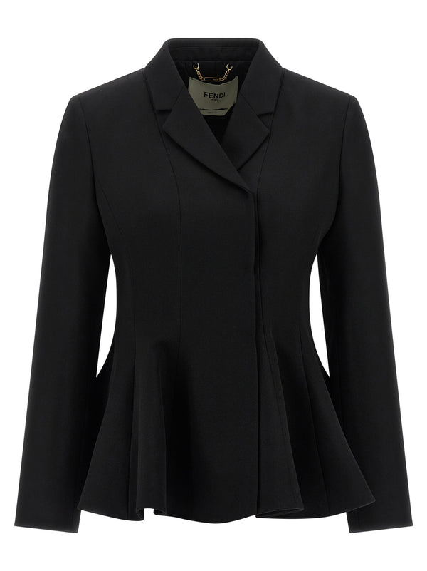 Black Virgin Wool Blazer Clothing