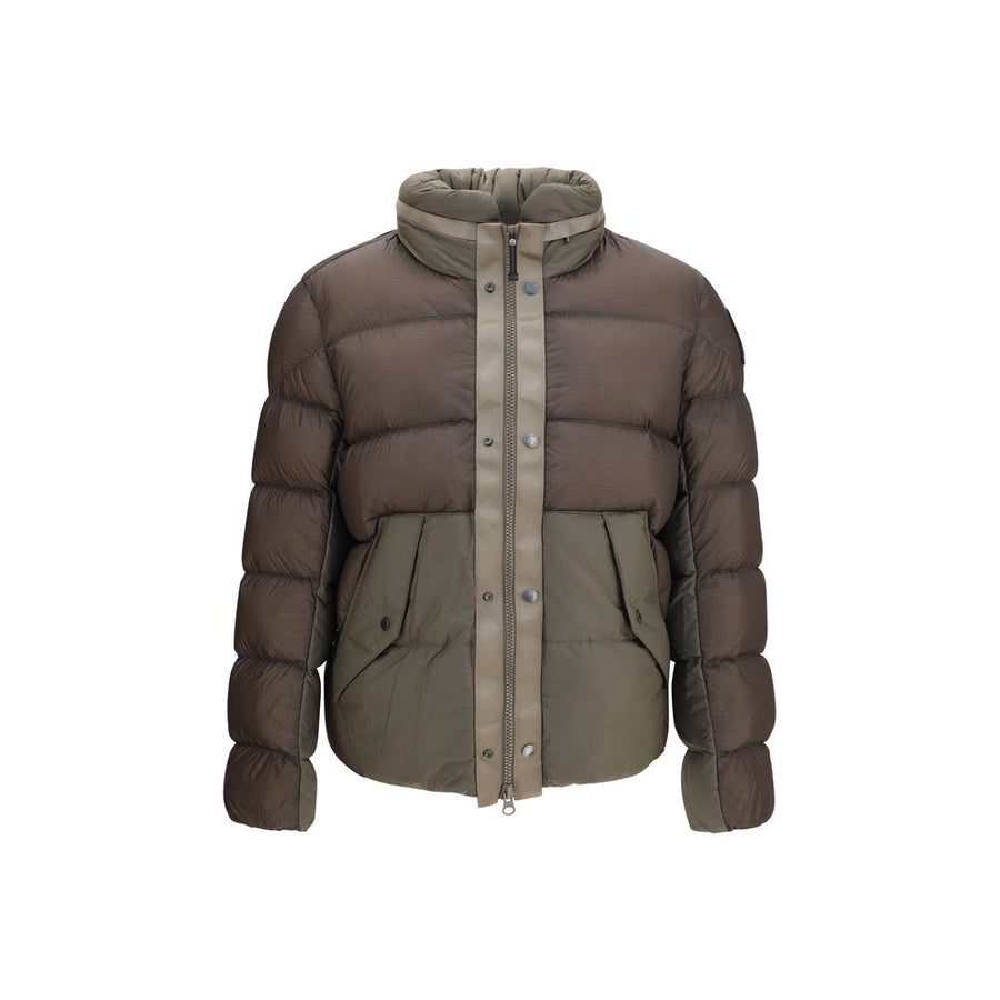 Bicolor Polyamide Full-Length Jacket Clothing