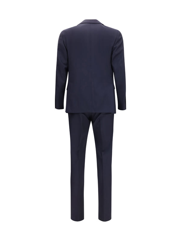 Suit Iconic Virgin Wool Blue Fleece Suits