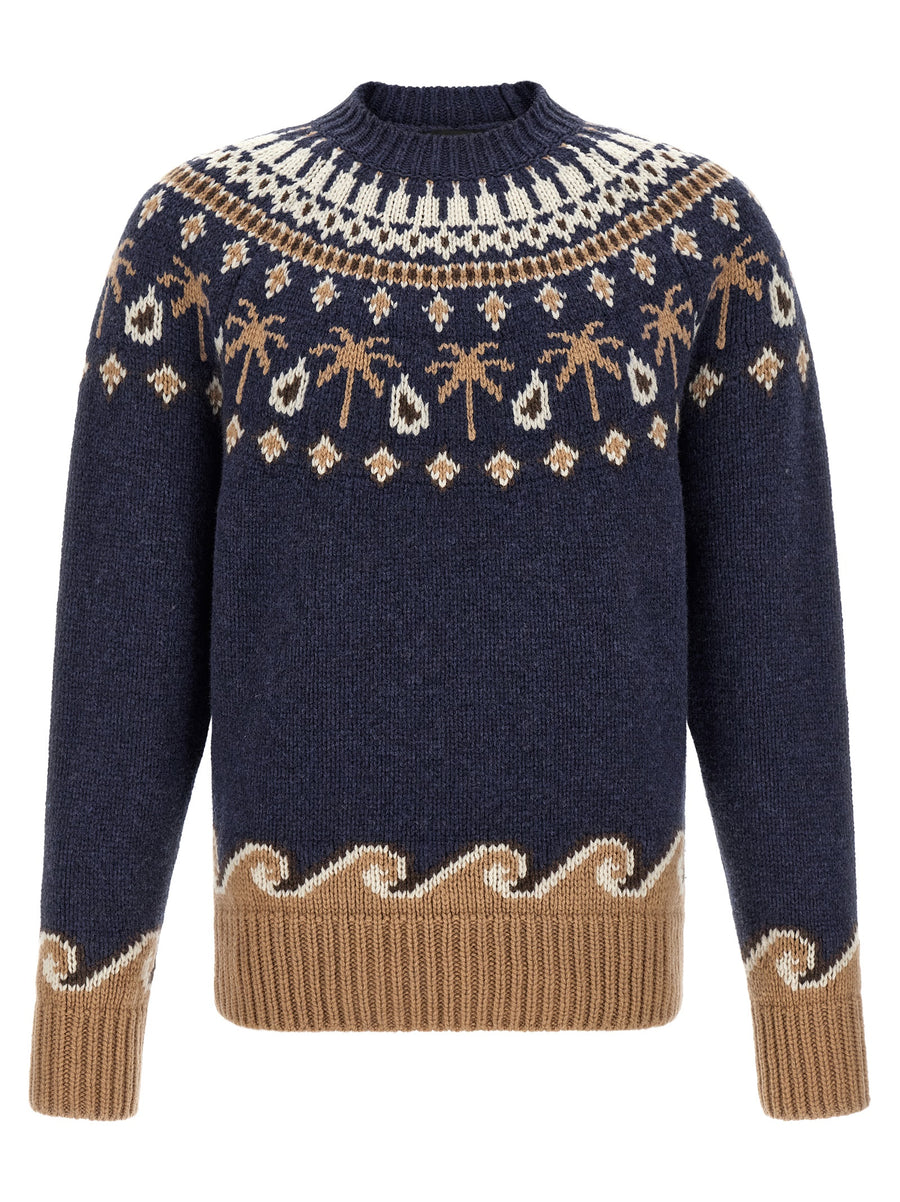 Blue Virgin Wool Cardigan Clothing