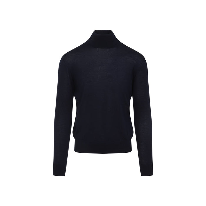 Wool And Cashmere Pullover Blue