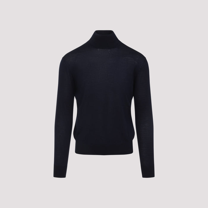 Wool And Cashmere Pullover Blue