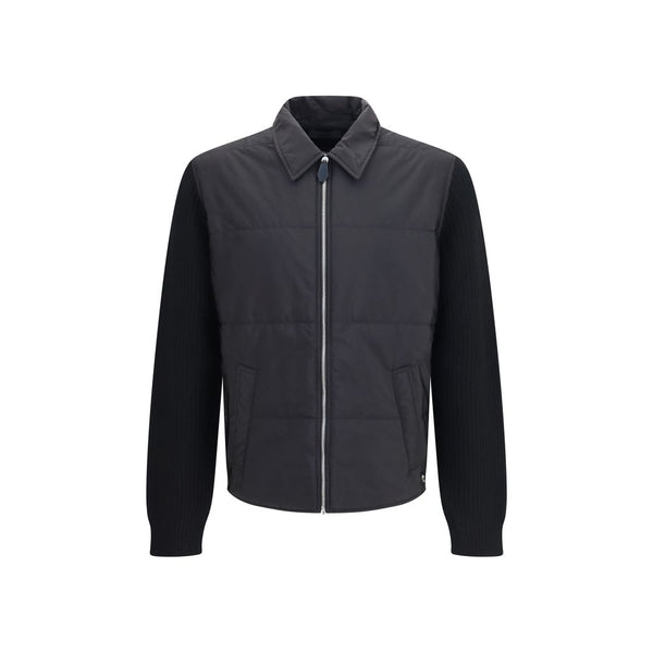 Black Wool Oves Aries Full-Length Jacket Clothing