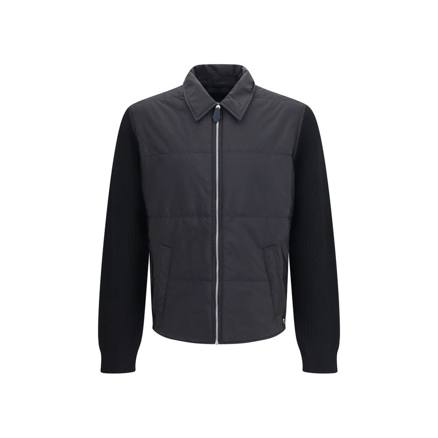 Black Wool Oves Aries Full-Length Jacket Clothing