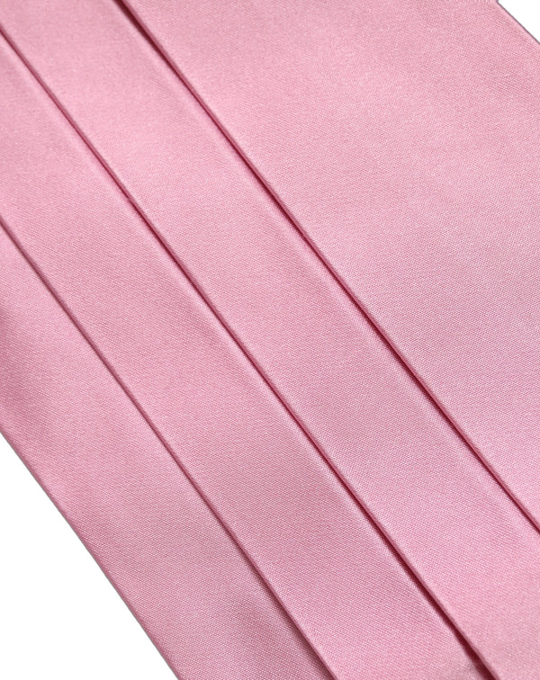 Pink Men Silk Belt Waist Cummerbund