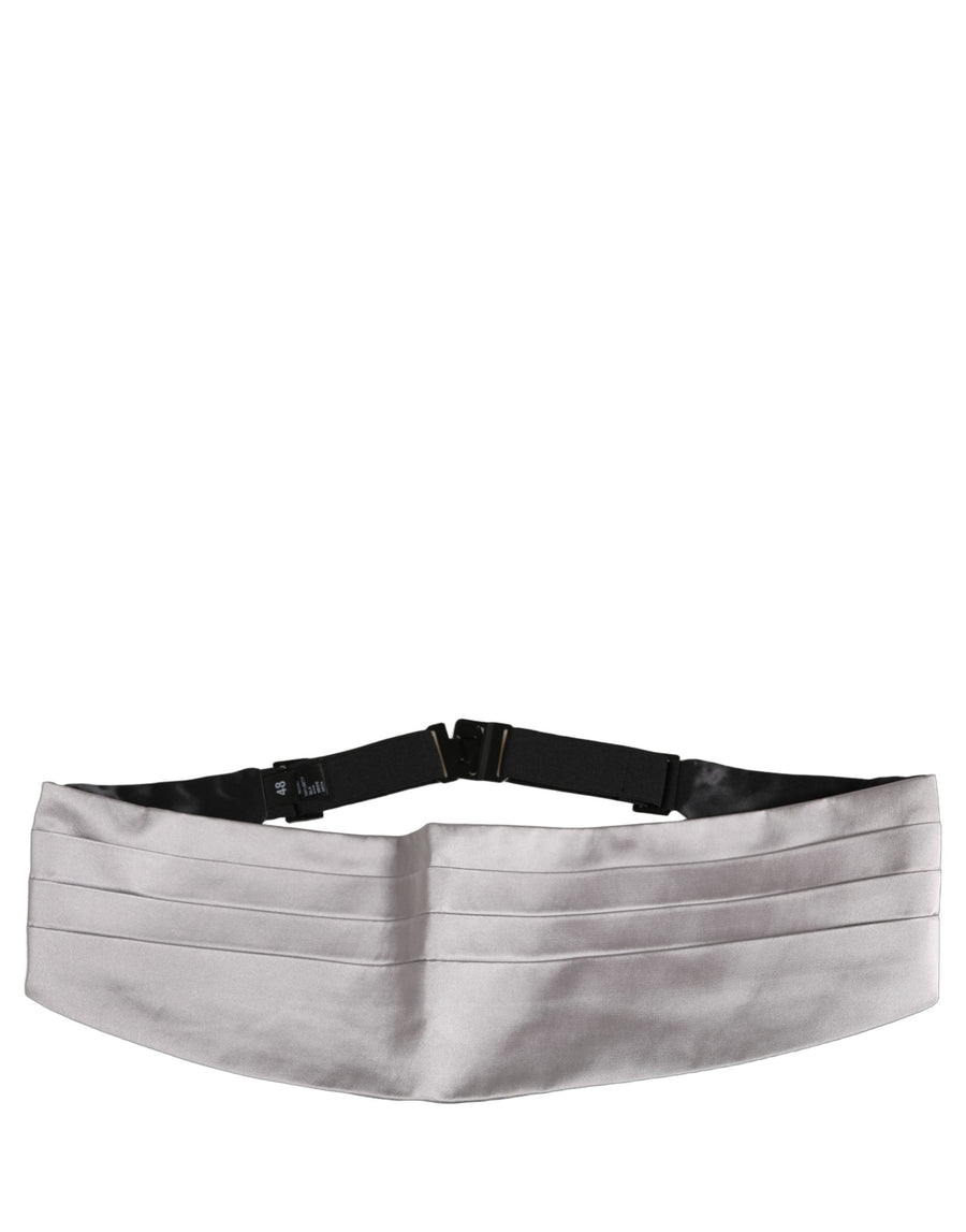 Gray Men Silk Belt Waist Cummerbund