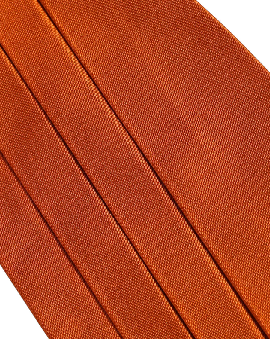 Orange Silk Belt Waist Cummerbund