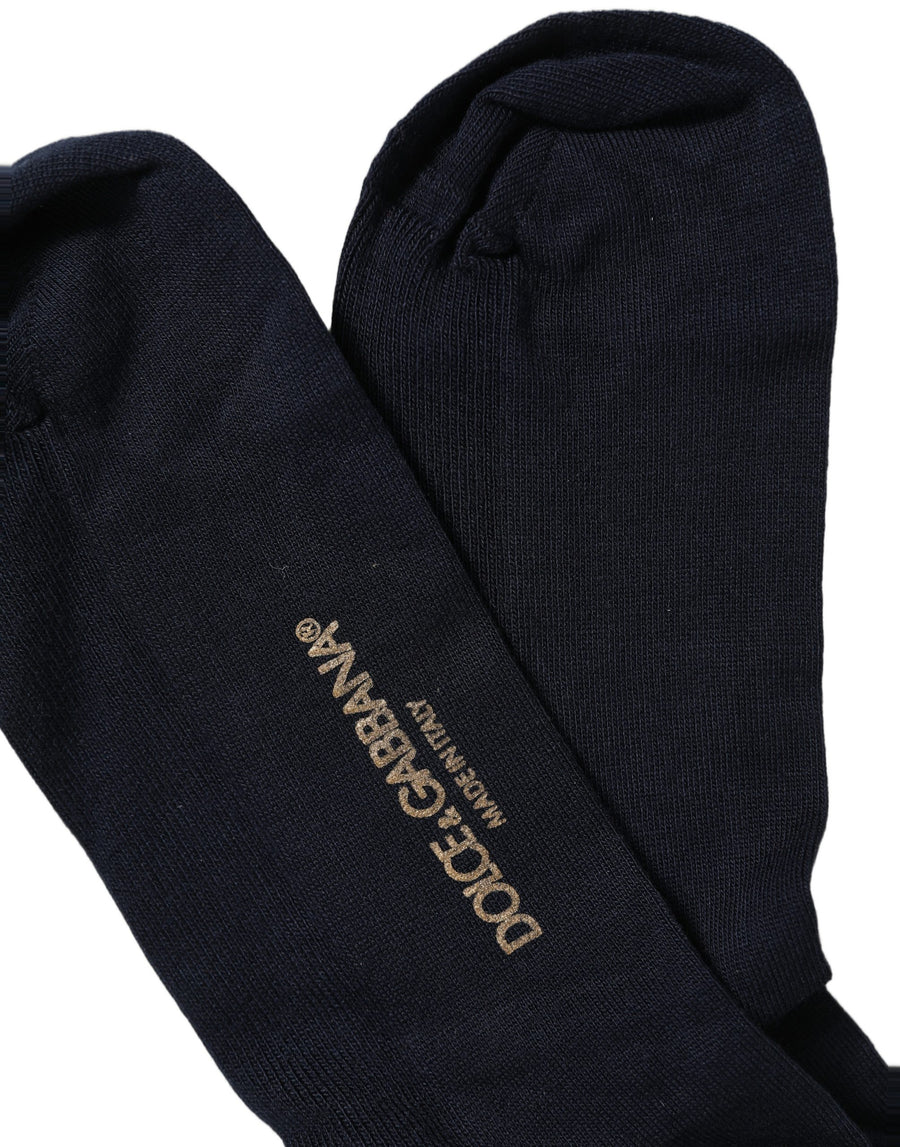 Men Dark Blue Viscose Over The Calf Accessory Socks Nylon Clothing