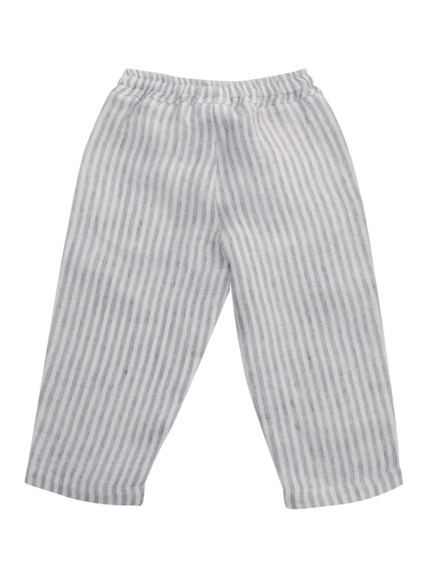 PANTS Grey Linen Pockets Lining Cotton