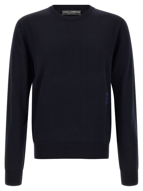 Blue Virgin Wool Cardigan Clothing