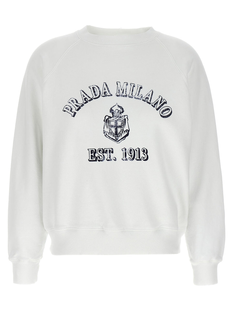 White Cotton Sweatshirt Clothing