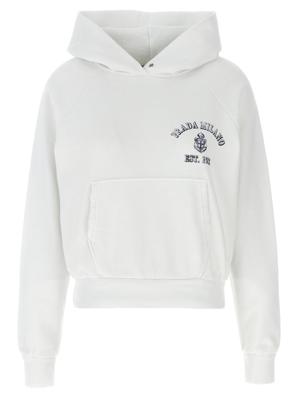 White Cotton Sweatshirt Clothing