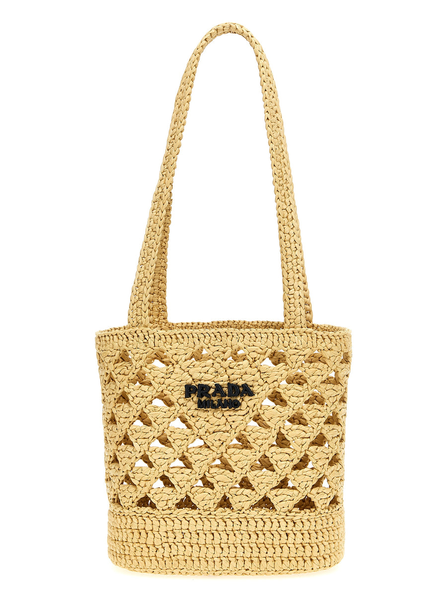 Beige Viscose Handbag Bag