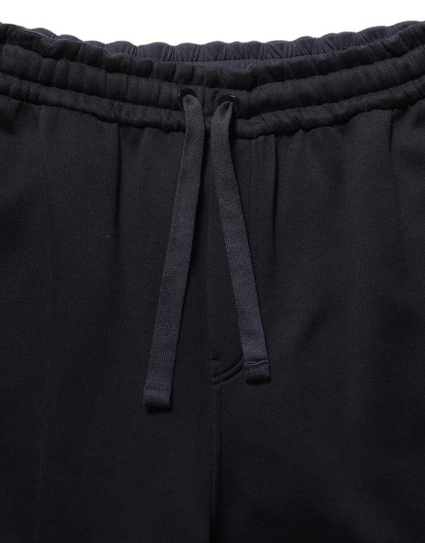 Dark Blue Relaxed Wide Leg Men Jogger Pants Viscose