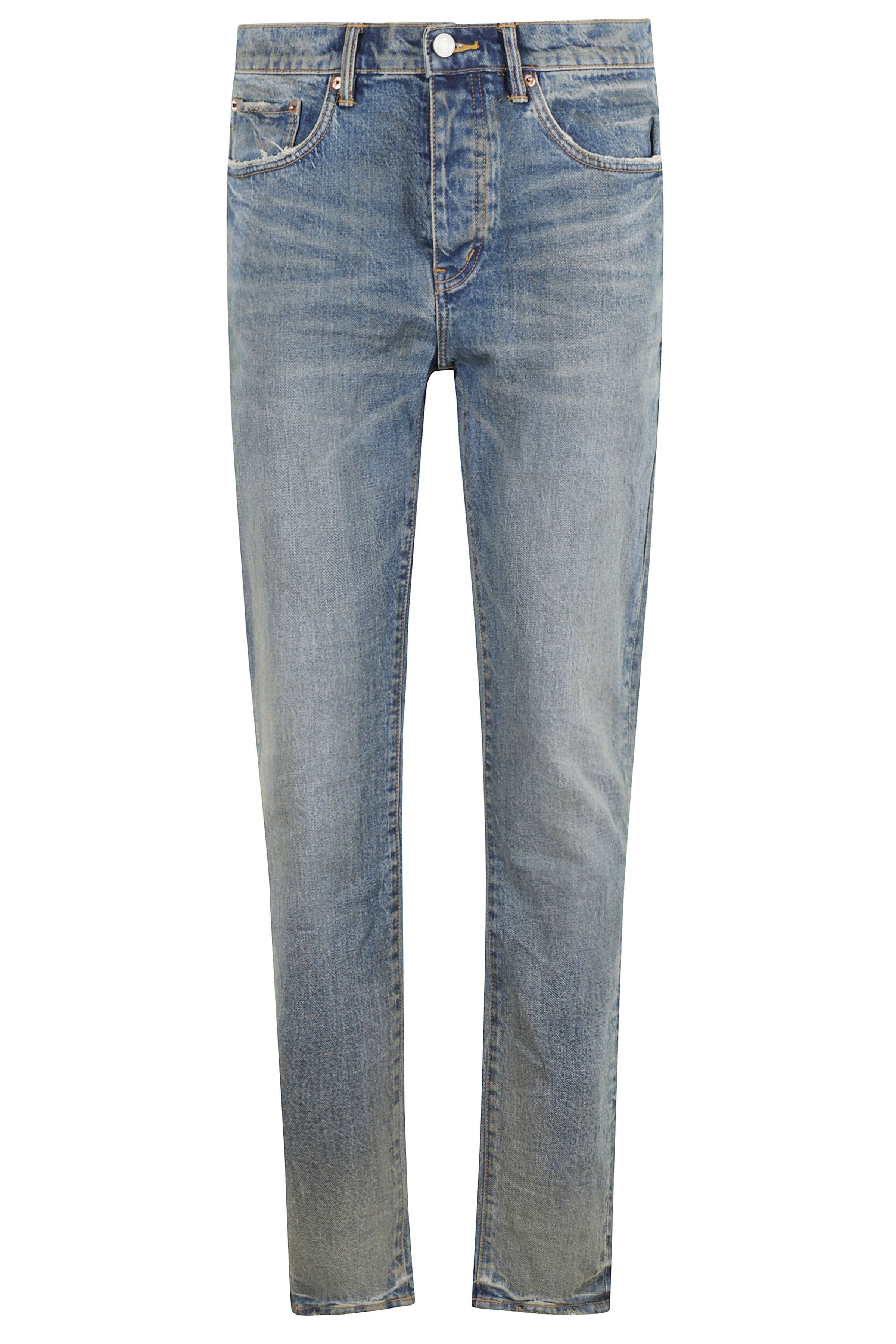 Skinny Cracked Bronze Blue Cotone Jean