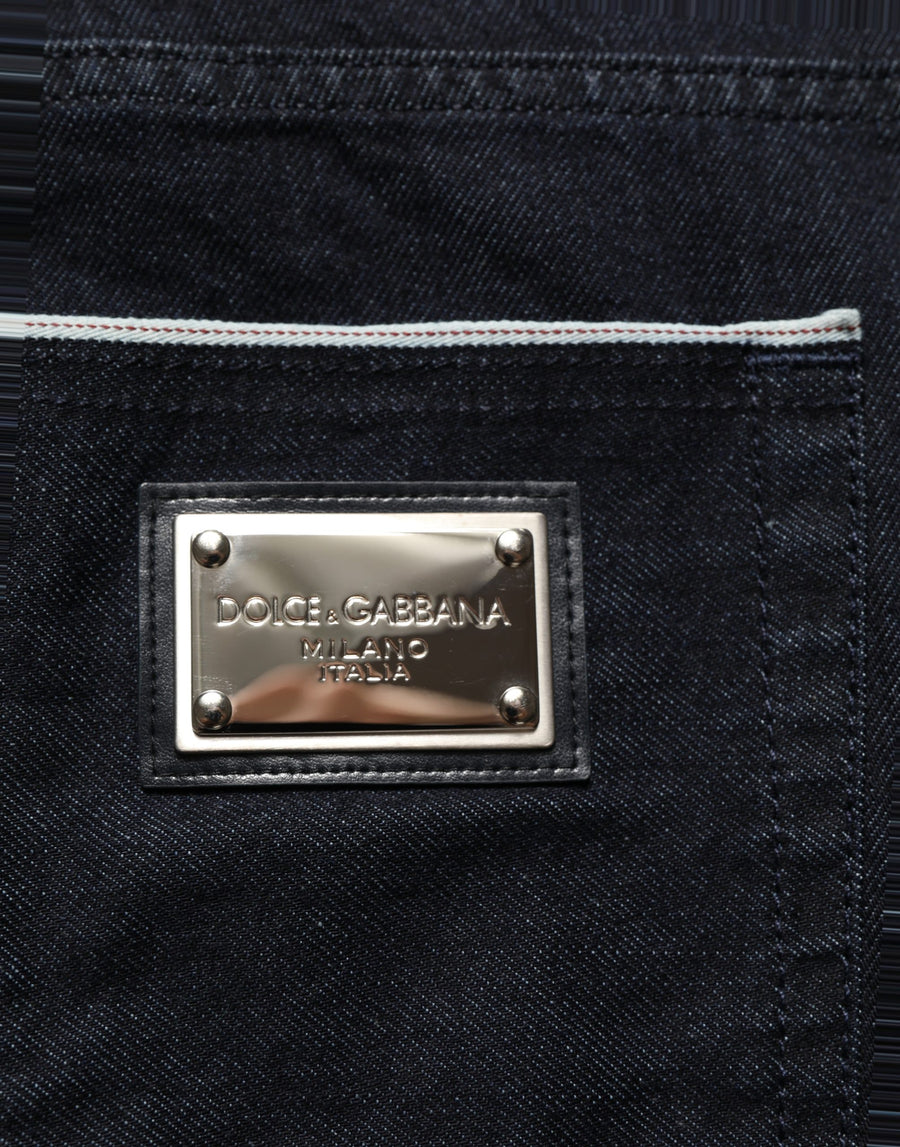 Black Cotton Stretch Straight Men Denim Jeans Elastane Clothing