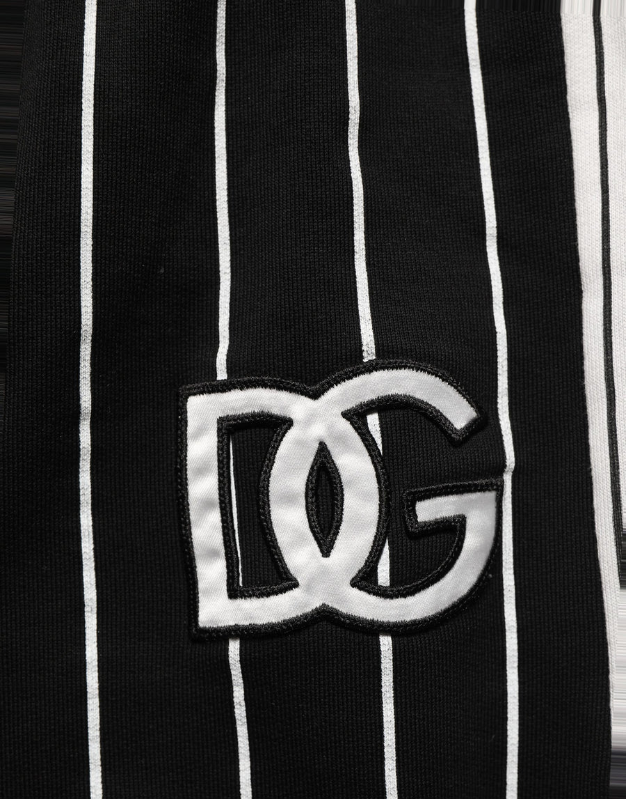 Black Striped Dg Patch Men Sweatpants Pants And White Cotton