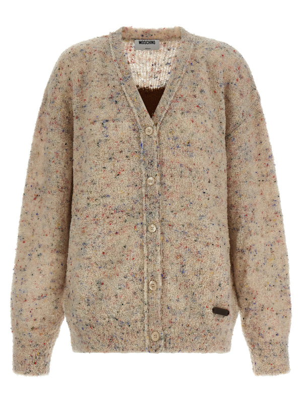 Beige Virgin Wool Cardigan Clothing