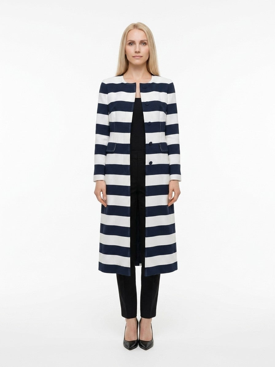 Bicolor Viscose Coat Clothing