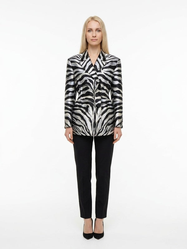Multicolor Polyester Blazer Clothing