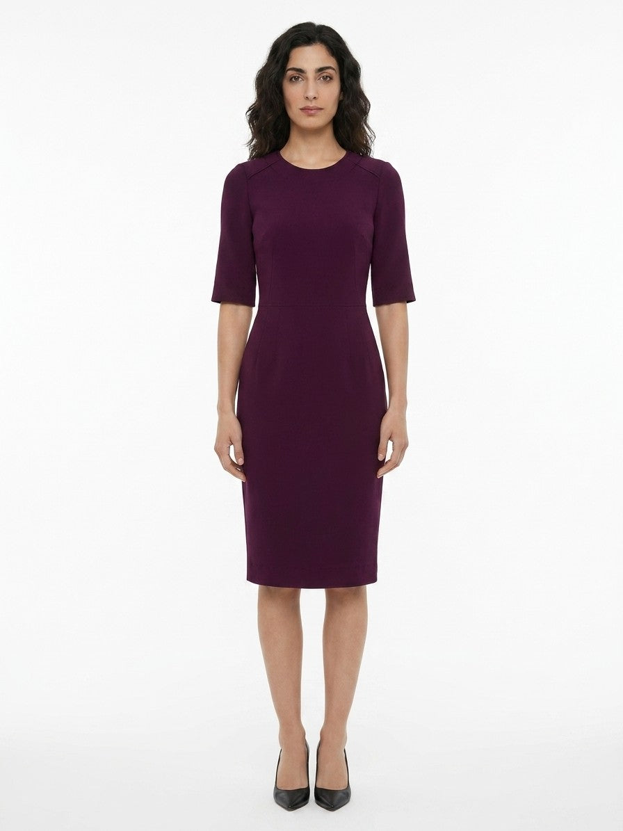 Purple Acetate Cocktail Dress