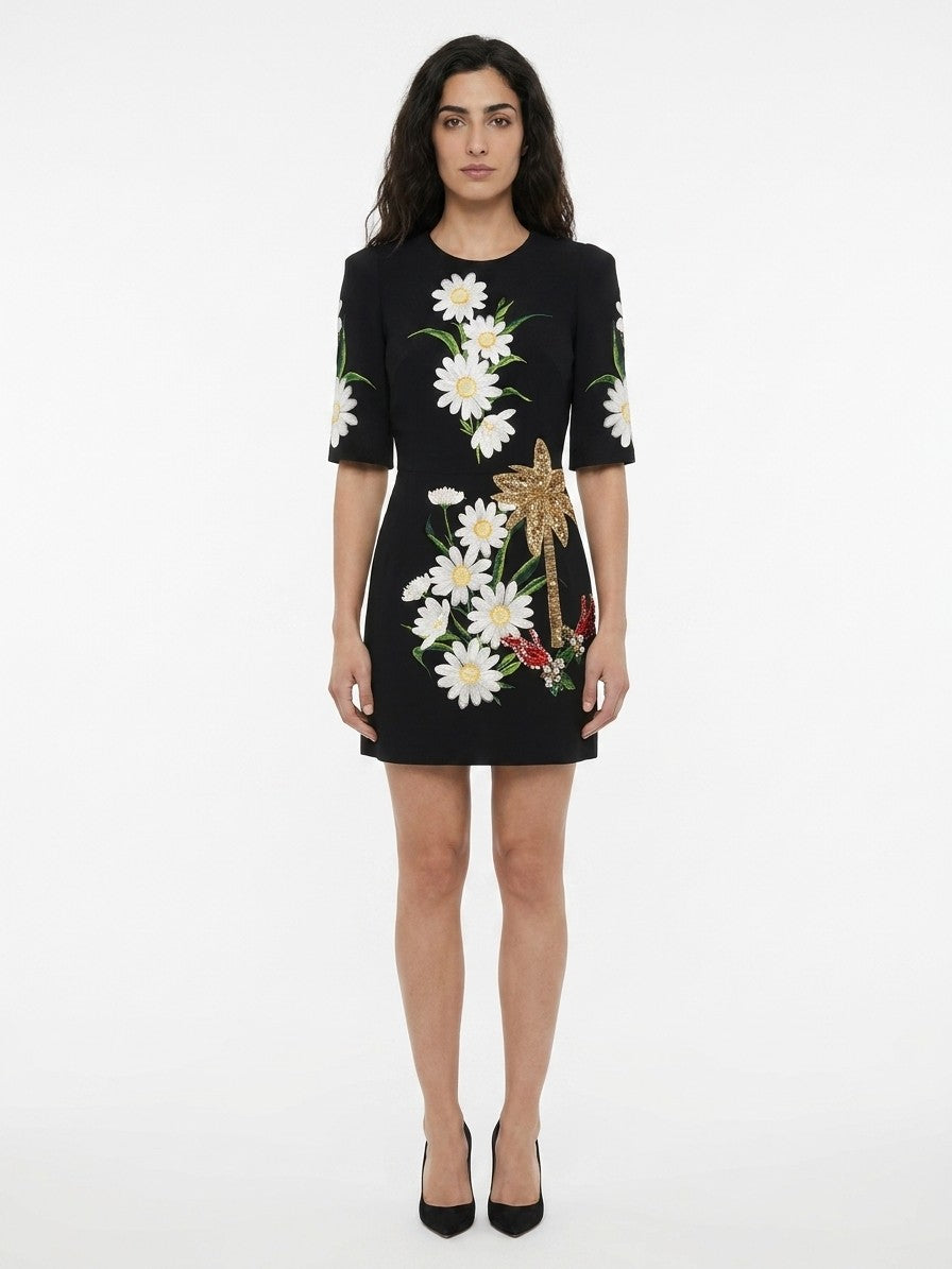 Multicolor Wool Casual Dress
