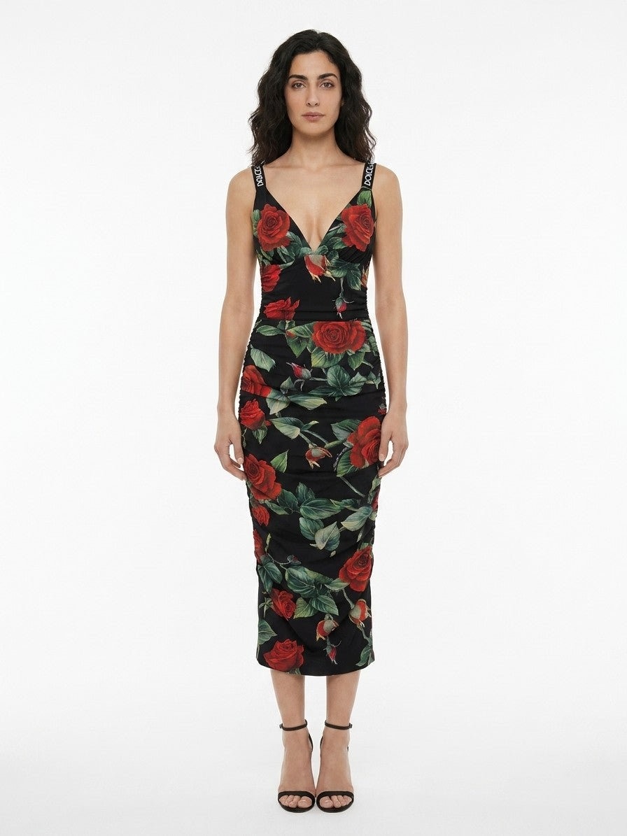 Multicolor Elastane Casual Dress
