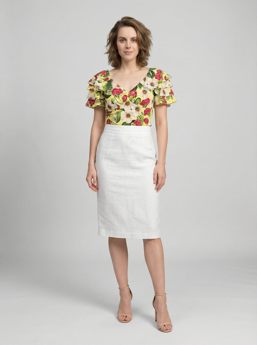 Multicolor Elastane Pattern Shirt
