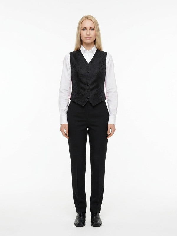 Black Acetate Waistcoat Clothing