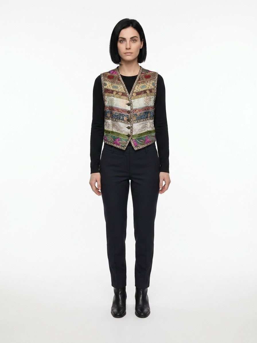 Multicolor Polyamide Waistcoat Clothing