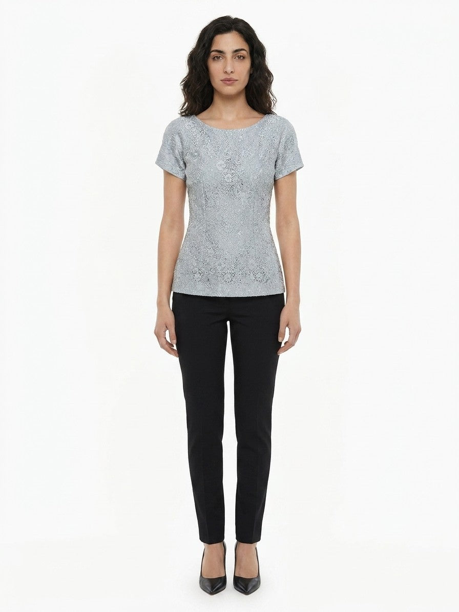 Light Blue Polyamide Blouse