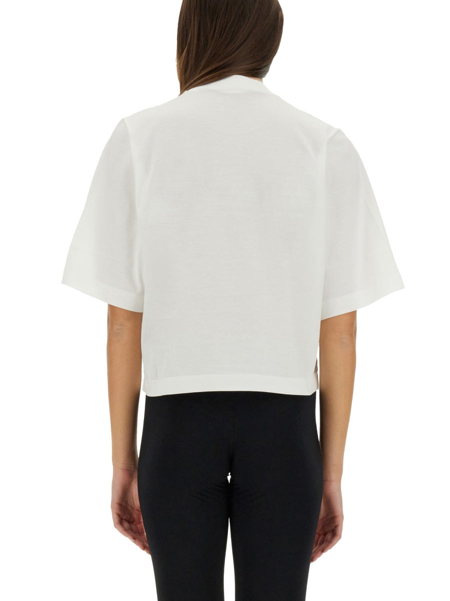 T-Shirt With Logo White Cotton T-shirts