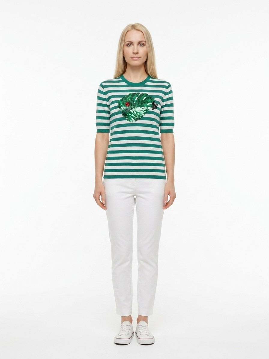 Blue Silk T-Shirt