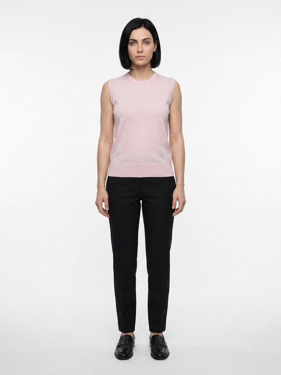 Pink Silk Tank Tops