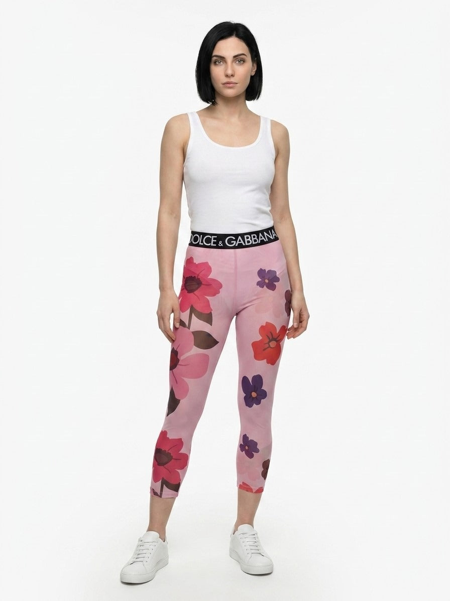 Multicolor Elastane Leggings Clothing