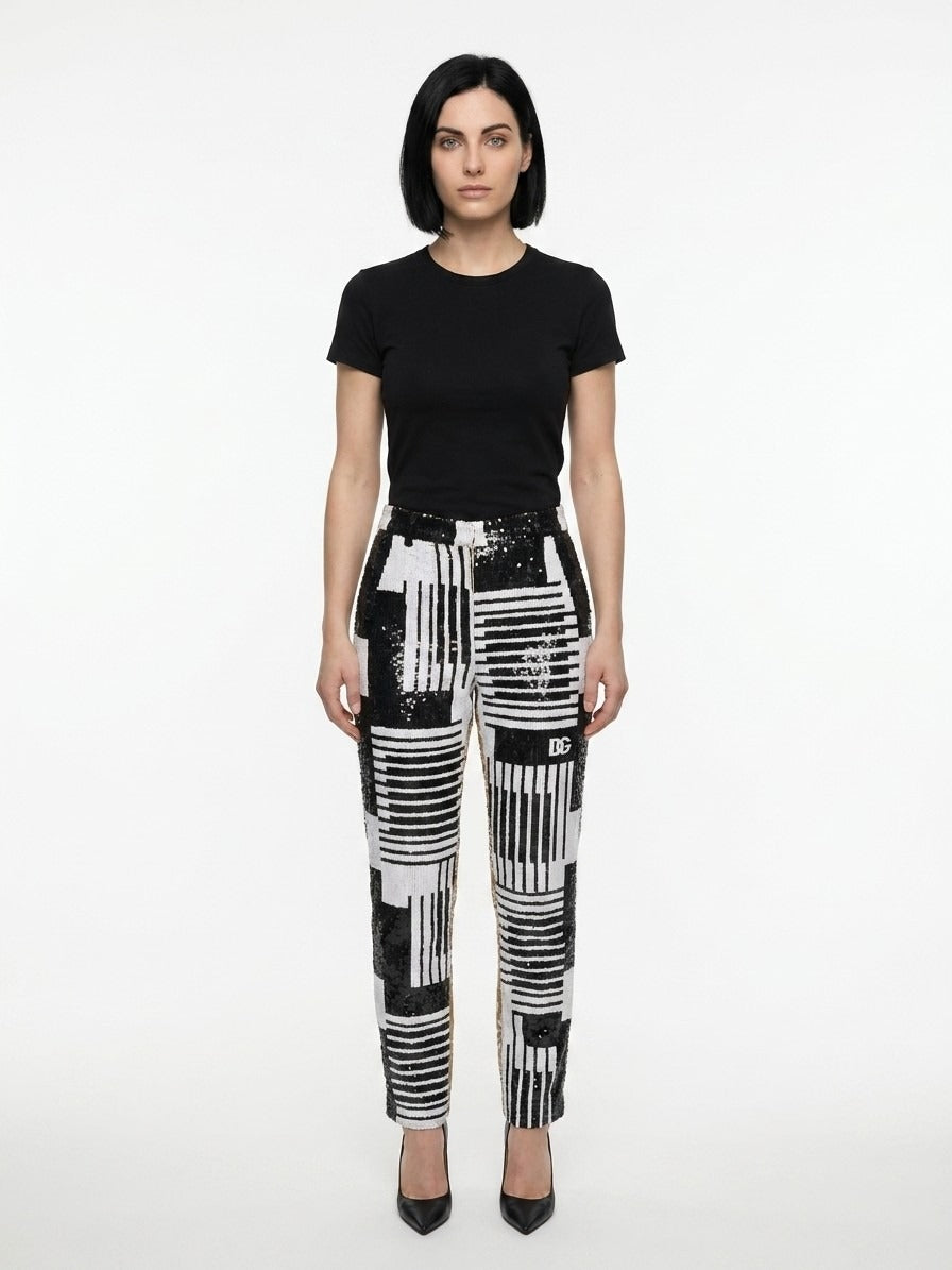 Multicolor Polyamide Casual Pants