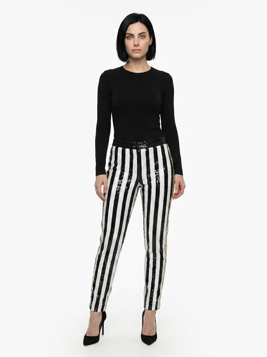 Multicolor Polyamide Casual Pants