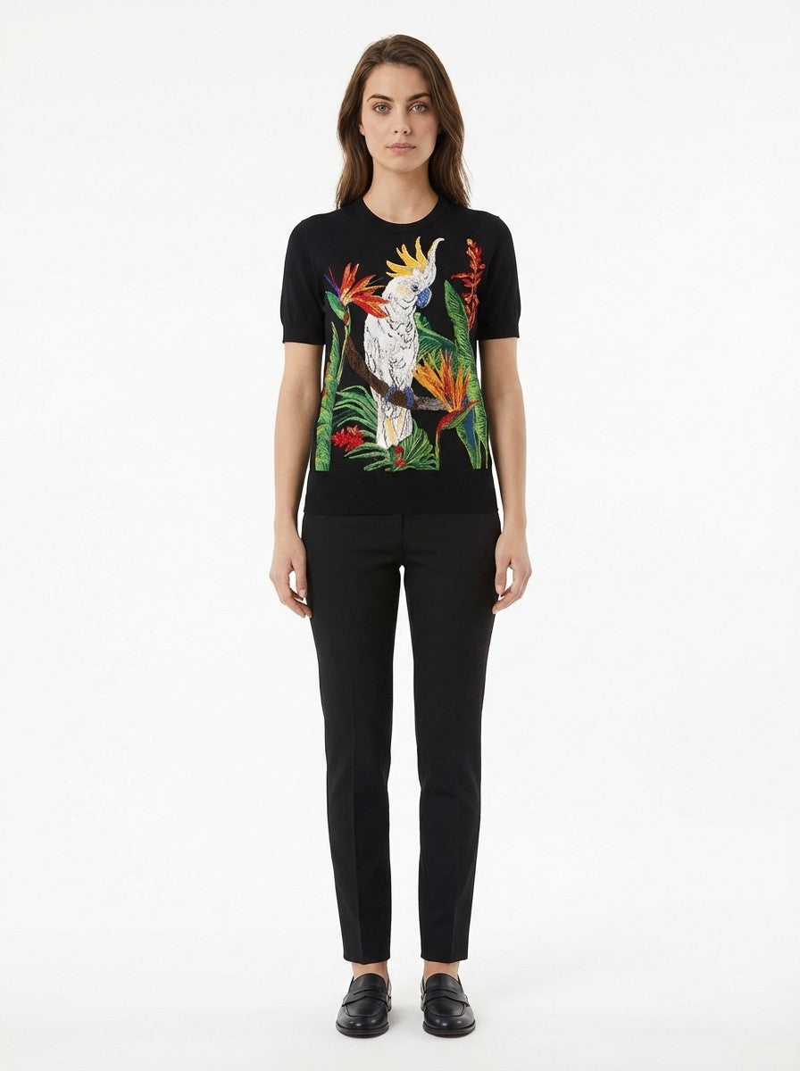 Multicolor Silk T-Shirt