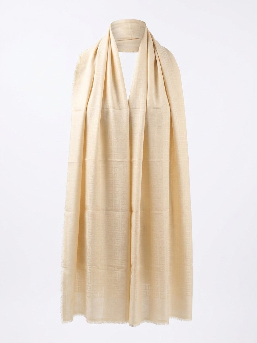 Beige Silk Scarf
