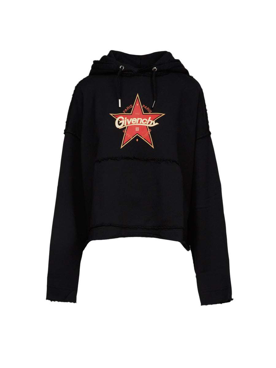 Black Cotton Hoodie Clothing