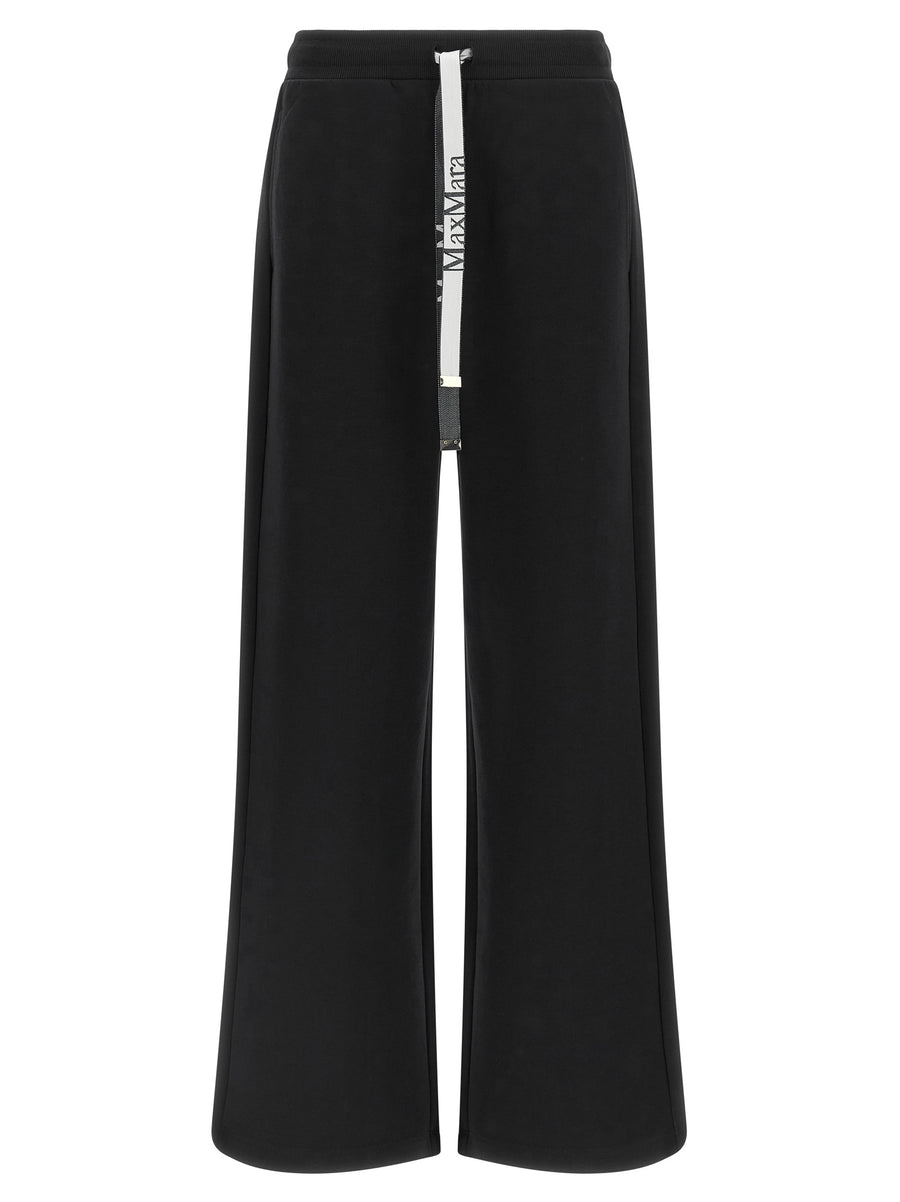 Black Cotton Casual Pants
