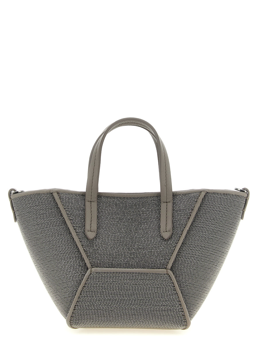 Gray Calfskin Handbag Bag