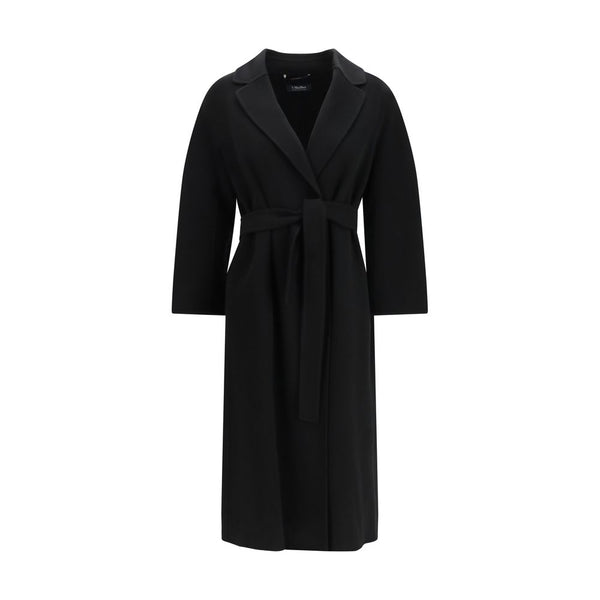 Black Wool Oves Aries Coat Clothing