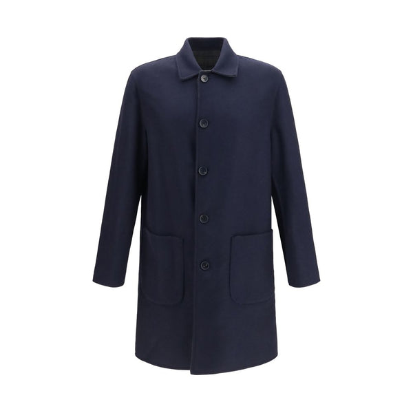 Blue Wool Oves Aries Coat Clothing