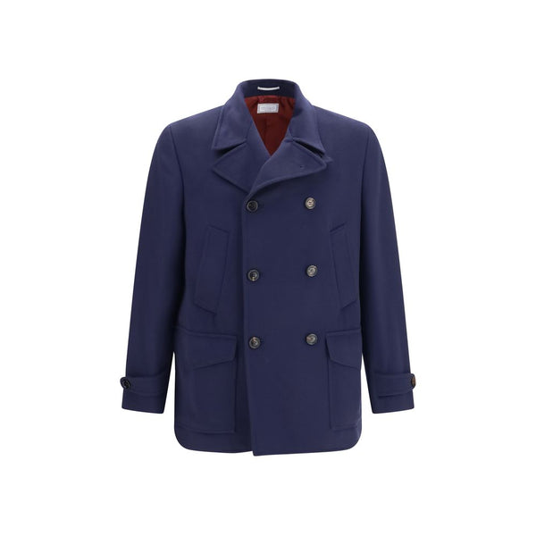 Blue Wool Oves Aries Coat Clothing