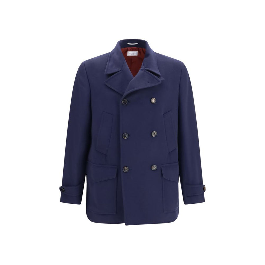 Blue Wool Oves Aries Coat Clothing