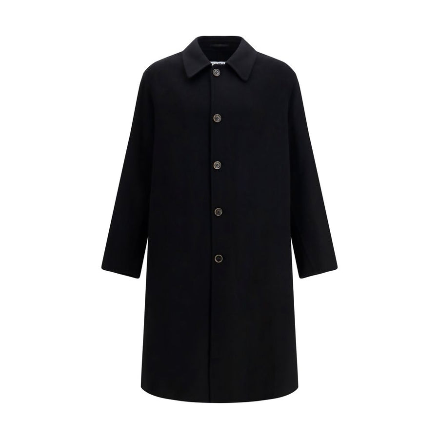 Black Wool Oves Aries Coat Clothing
