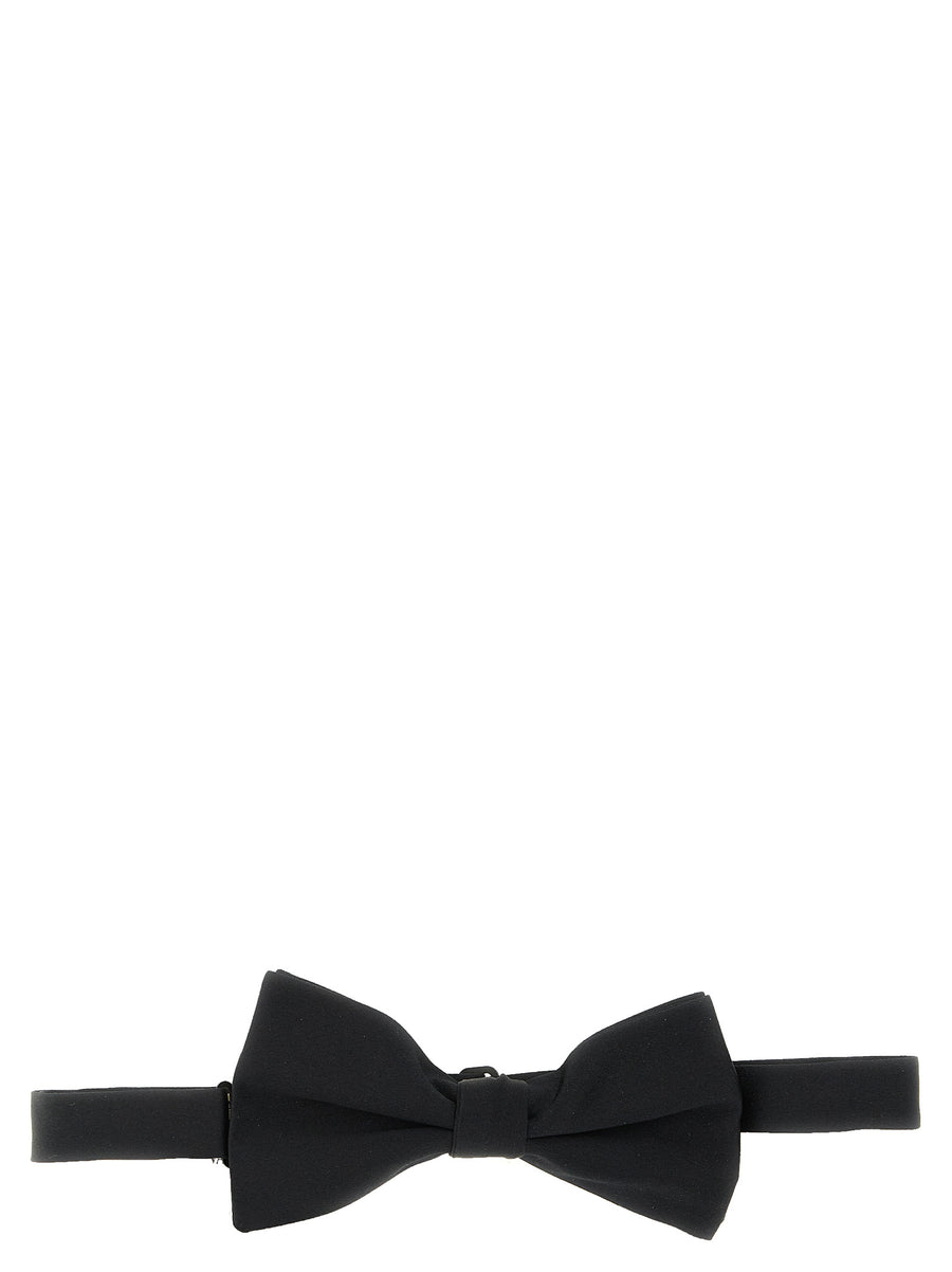 Black Silk Bowtie Accessory